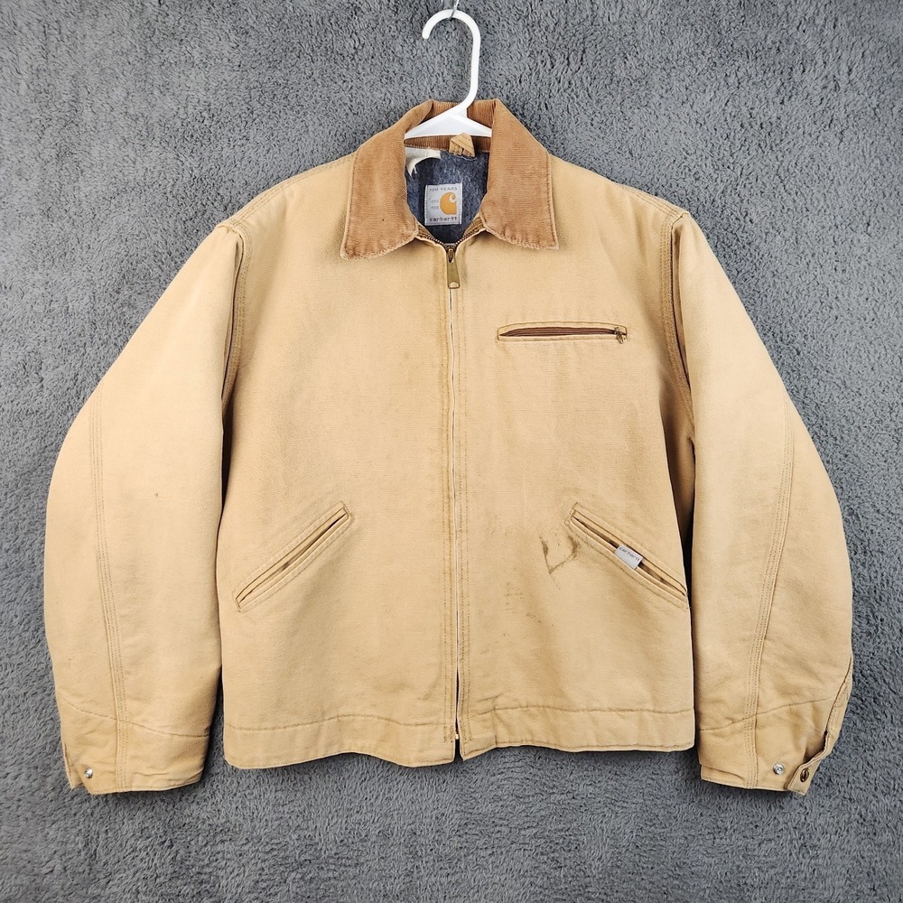 Vintage Carhartt 6BLJ Detroit Jacket Size 40 Blanket Lined Workwear Faded 80's